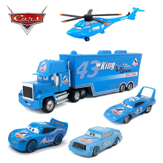 Disney Pixar Cars 2 3 Toy Car Set Blue Dinosaur DINOCO King