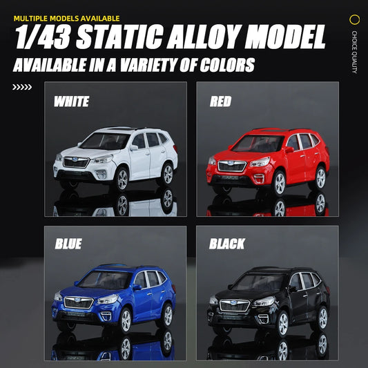 2025 1/43 Scale Subaru Forester WRX STI Sports Cars Alloy Diecast Metal Classic Model