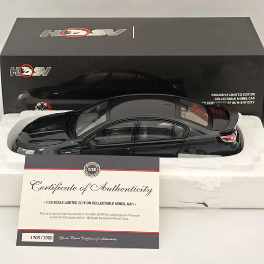 1/18 Scale For HSV GTSR W1 Phantom Black B182817E Diecast Models Car
