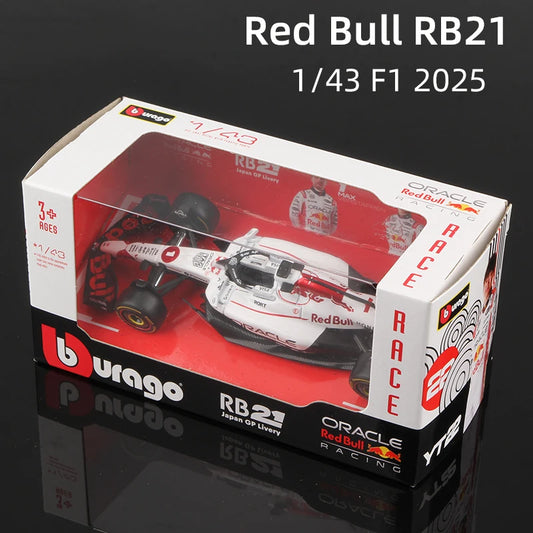 Bburago 2025 F1 1:43 Red Bull RB21 Formula Collectible Model Racing Car