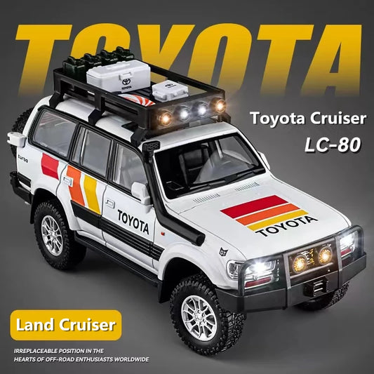 1/24 Toyota Land Cruiser LC80 Alloy Car Model Diecast Metal Off-road Vehicles