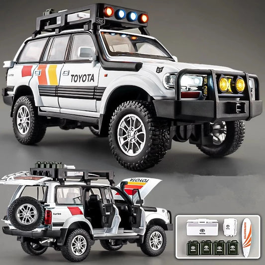 1/24 Toyota Land Cruiser LC80 Alloy Car Model Diecast Metal Off-road Vehicles