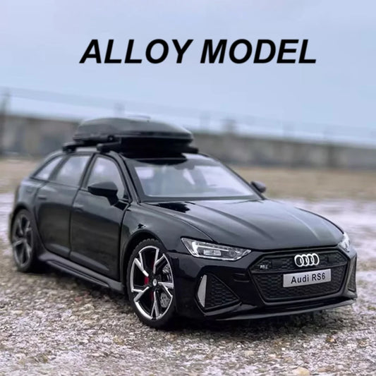1:32 RS6 RS7 Alloy Miniature Models Diecast Car Toys 6 Doors Opened Sound Light Pull Back Metal Vehices Children's Holiday Gifts