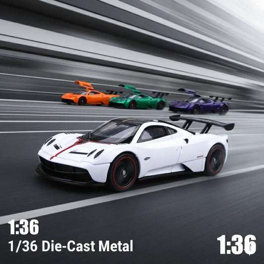 Bagged 1.36 Alloy Pagani Pullback Racing Car Toy