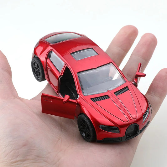 1:36 Alloy Car Model Vehicle Racing Bugatti Chiron Pull Back Sports Car