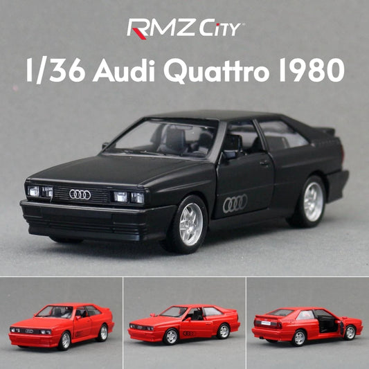 RMZ CiTY 1:36 Audi Quattro Classical Sport Toy Car Model Diecast Racing Vehicle Miniature Pull Back Collection Gift For Children